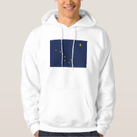 Sweatshirt Hooded com bandeira do Alasca
