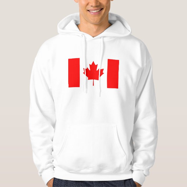 Moletom Sweatshirt Hooded com Bandeira do Canadá (Frente)