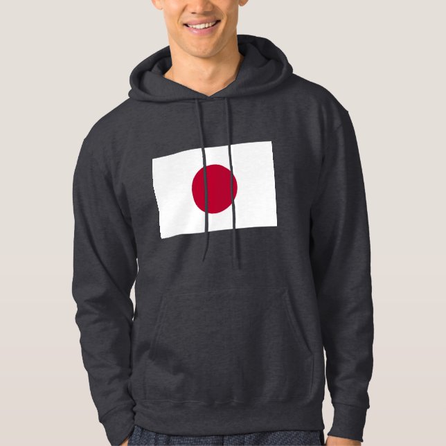 Moletom Sweatshirt Hooded com bandeira do Japão (Frente)