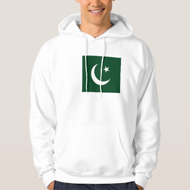 Moletom Sweatshirt Hooded com Bandeira do Paquistão (Frente)