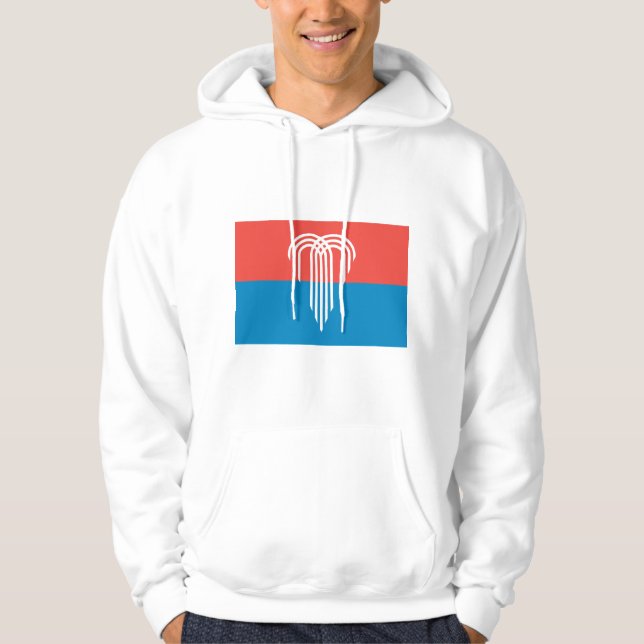 Moletom Sweatshirt Hooded com Flag of Kansas City, EUA (Frente)