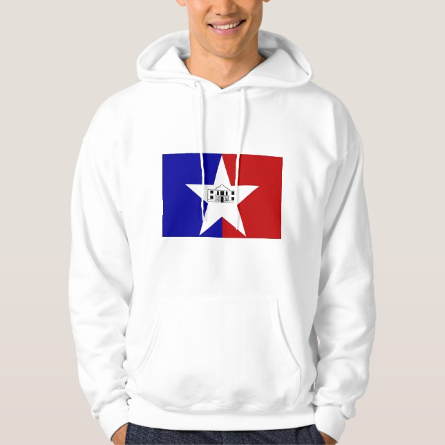 Moletom Sweatshirt Hooded com Flag of San Antonio, EUA (Frente)