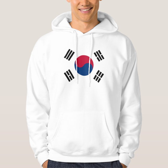 Moletom Sweatshirt Hooded com pavilhão da Coreia do Sul (Frente)