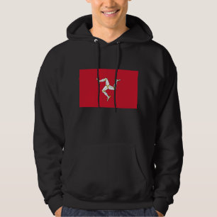 Moletom Sweatshirt Hooded com pavilhão da ilha de Man