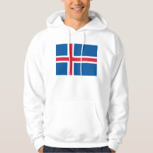 Sweatshirt Hooded com pavilhão da Islândia