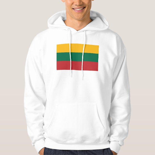 Moletom Sweatshirt Hooded com pavilhão da Lituânia (Frente)