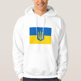 Moletom Sweatshirt Hooded com pavilhão da Ucrânia