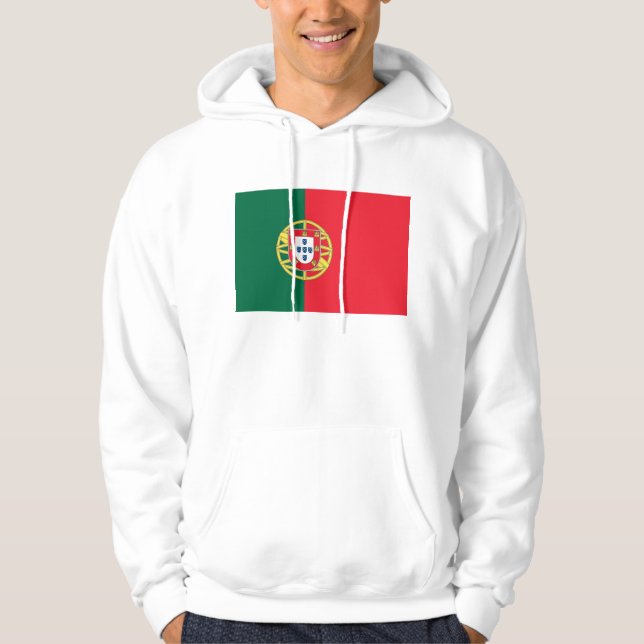 Moletom Sweatshirt Hooded com pavilhão de Portugal (Frente)