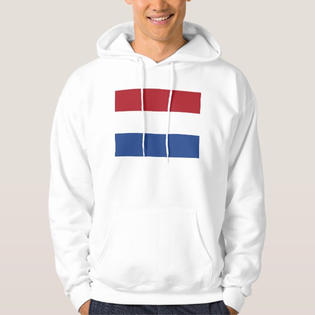 Moletom Sweatshirt Hooded com pavilhão dos Países Baixos (Frente)