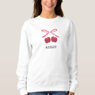 Moletom Sweatshirt Laço Doce Cereja Ilustração Fofa