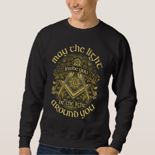 Moletom Sweatshirt Masonic com Gráfico Compass & Square