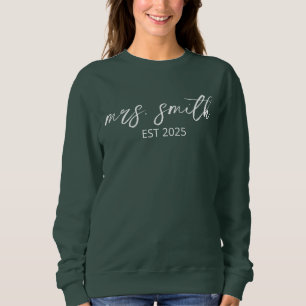 Moletom Sweatshirt Mrs Personalizado, Sweatshirt Sobrenome