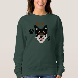 Moletom Sweatshirt personalizada de cachorro preto e patas
