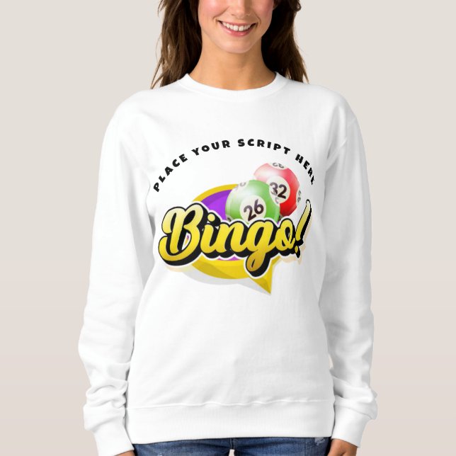 Moletom Sweatshirt Personalizada Do Bingo (Frente)