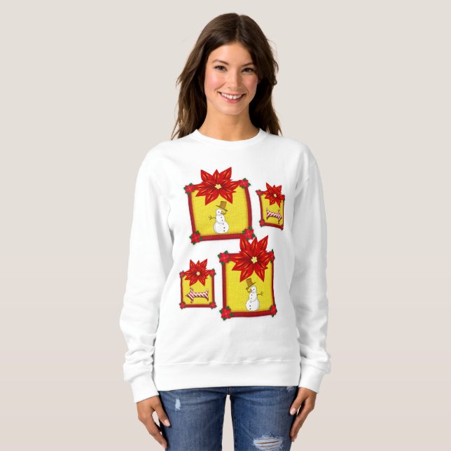 Moletom Sweatshirt Poinsettia (Frente Completa)