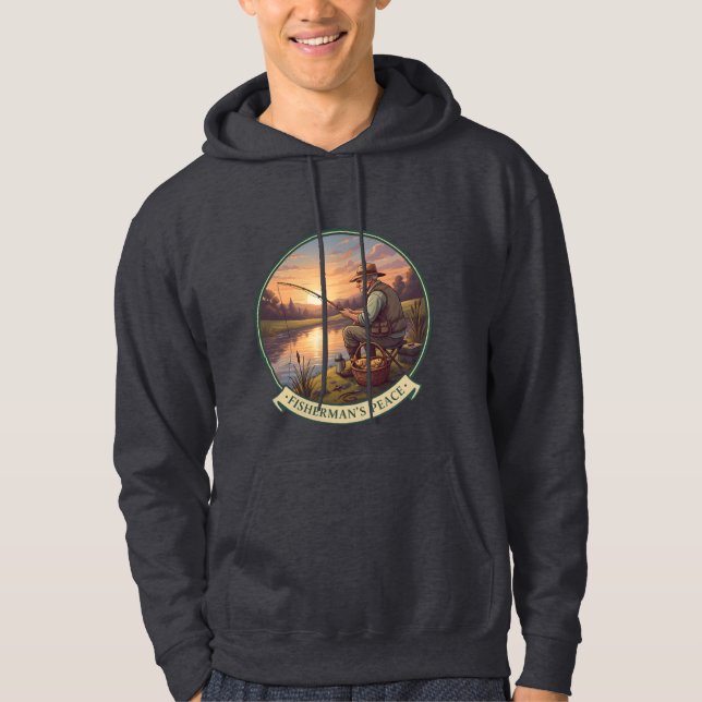 Moletom Sweatshirt Relaxante para Amantes de Pesca (Frente)