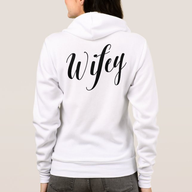 Moletom Sweatshirt Wifey Black Script (Verso)