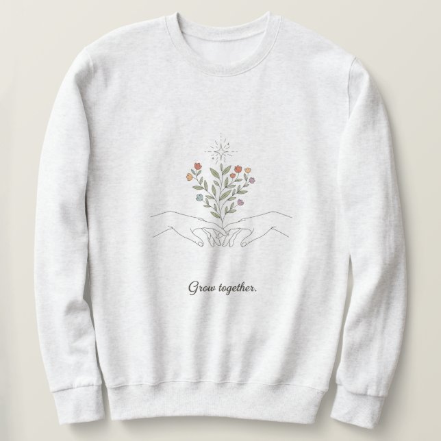 Moletom sweatshirt with growth mindset  (Frente do Design)