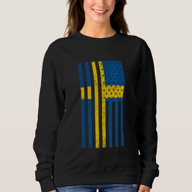Moletom Sweden Flag USA   Swedish Sverige Svenska Stockhol (Frente)