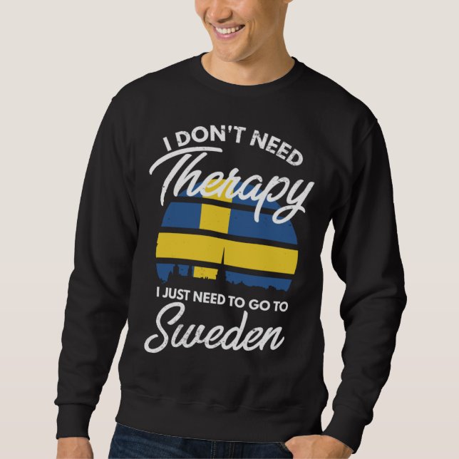 Moletom Swedish Flag I Sweden Flag I Vacation  I Sweden (Frente)