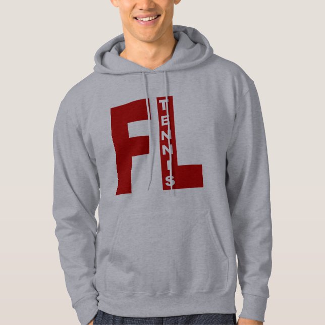 Moletom Sweet à capuche gris FLORIDA  TENNIS (Frente)