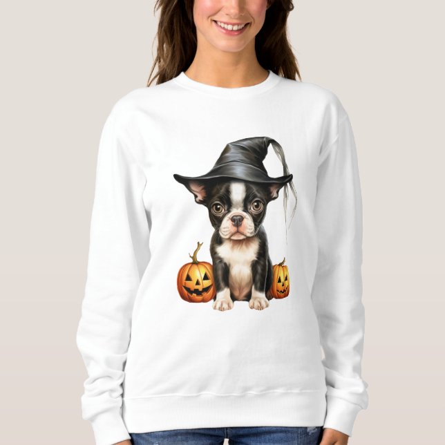 Moletom Sweet de Boicheiro Terrier Puppy Halloween (Frente)