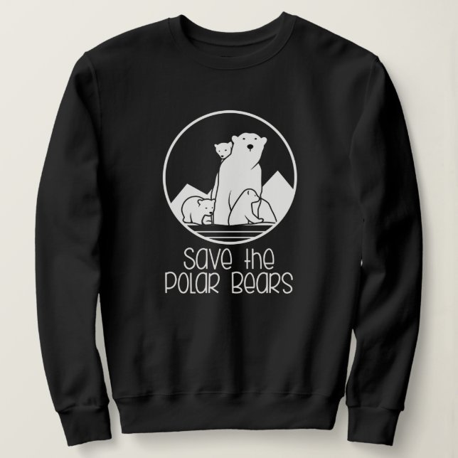 Moletom Sweet de Suporte a Urso Polar (Frente do Design)