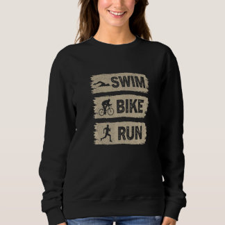 Moletom Swim Bike Run Graphic Running Swimming Cycling Tri