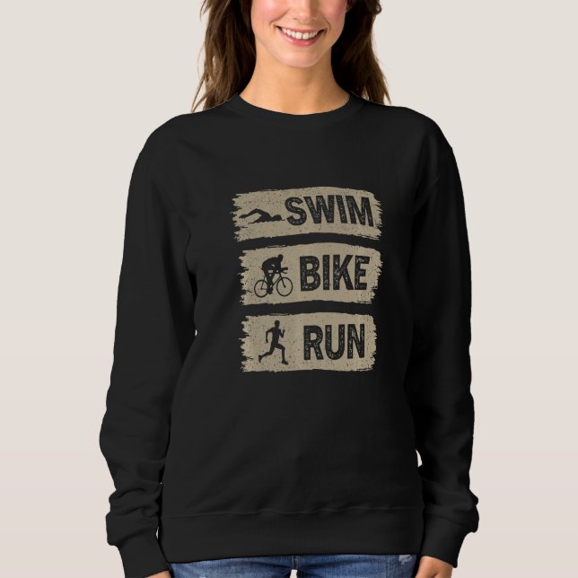 Moletom Swim Bike Run Graphic Running Swimming Cycling Tri (Frente)