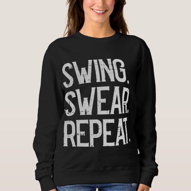 Moletom Swing Swear Repito Jogador de Golfe Golfe Amor no  (Frente)