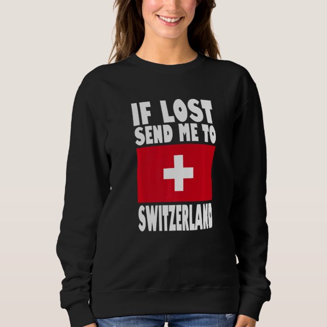 Moletom Switzerland Flag Design  If lost send me to Switze (Frente)