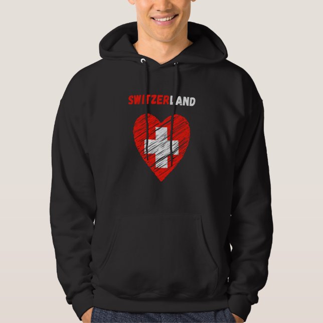 Moletom Switzerland Flag Holiday Switzerland Heart Swiss F (Frente)