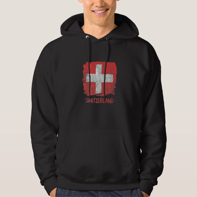 Moletom Switzerland Flag  Women Men Swiss Vintage Roots (Frente)