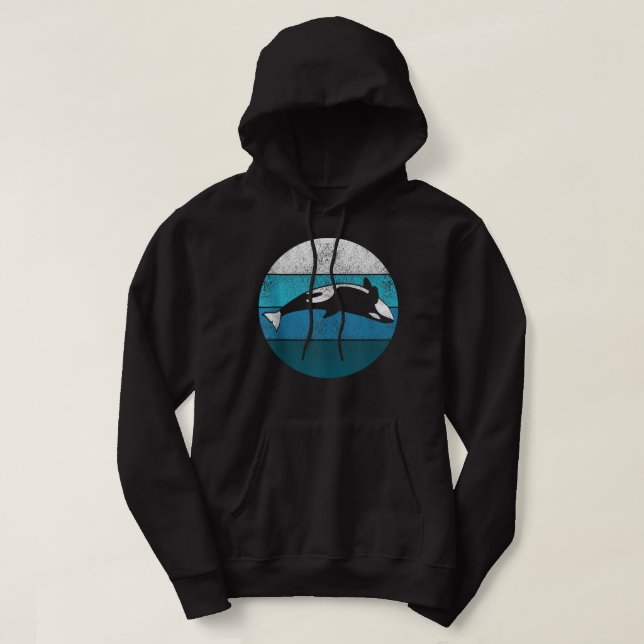 Moletom Sword Whale Killer Whale Retro Gift Sea Creatures  (Frente do Design)