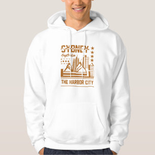 Moletom Sydney Austrália Cidade Portuária Moderno Horizont