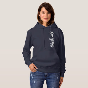 Moletom Sydney - Letras Esmaecidas Brancas Sobre Hoodie Az