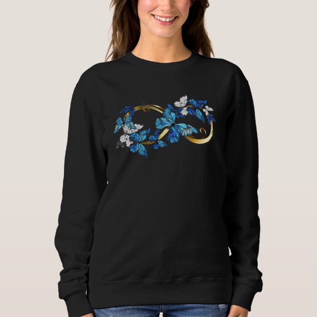 Moletom Symbol Infinity of Blue Morpho Butterflies (Frente)