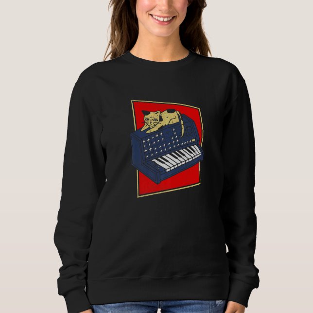 Moletom Synthesizer Cat Analog Synth Producer Nerd Modular (Frente)