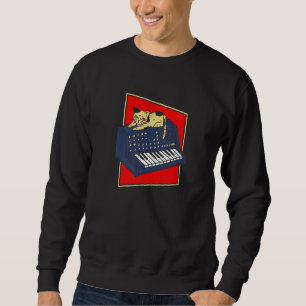 Moletom Synthesizer Cat Analog Synth Producer Nerd Modular