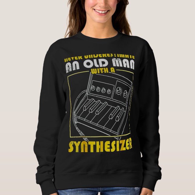 Moletom Synthesizer Synth - Músicos Eletrônicos do Teclado (Frente)