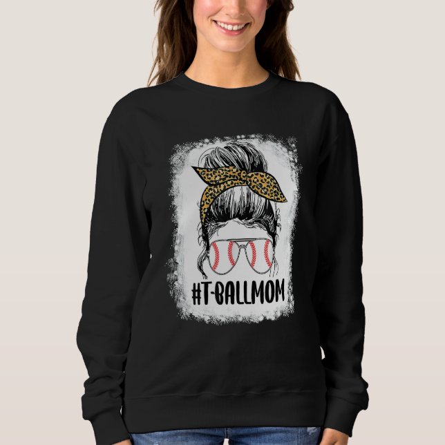Moletom T Ball Mãe Vida Mão Mana Teeball Mamãe Softball Mo (Frente)