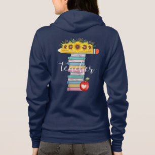 Moletom T é para Professor Livros de Lápis Florais persona