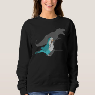 Moletom T-rex Blue Monk Parakeet, Engraçados memes de Birb
