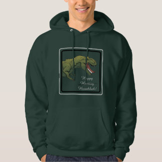 Moletom T-Rex Dinossaur Hanukkah Unisex Hoodie