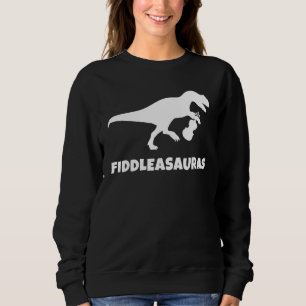 Moletom T-Rex Dinossaur Violinista Violin Fiddle Music Ins