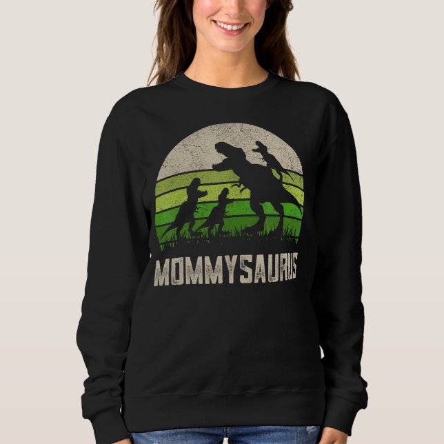Moletom T Rex Mommysaurus Funny Dino Mãe Dinossauro 4 Cria (Frente)