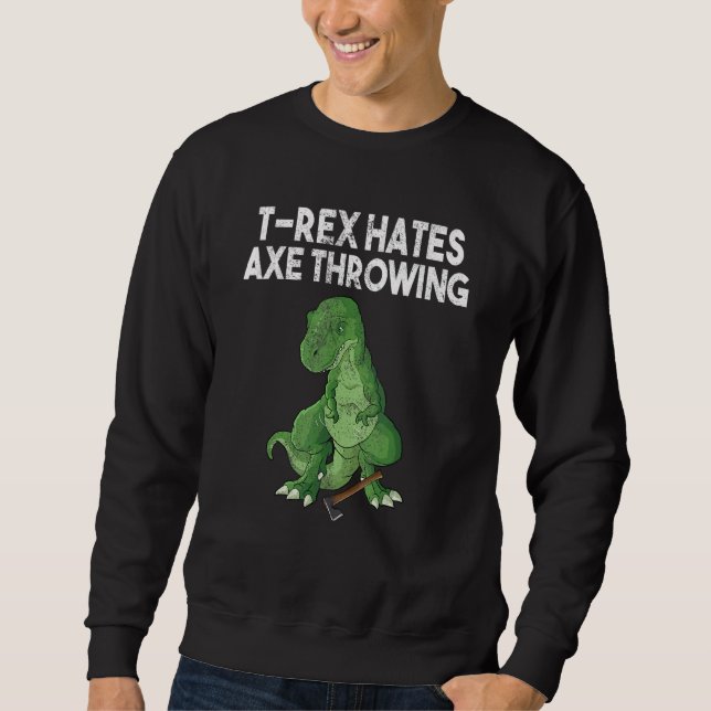 Moletom T-Rex odeia machado lançando chapéu de sarcasmo de (Frente)