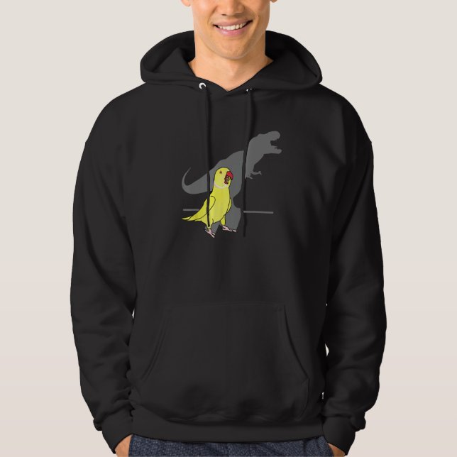 Moletom T-rex Ringneck Amarelo da Índia, memórias de Birb  (Frente)