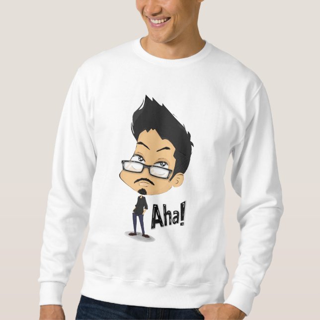 Moletom T-Shirt"Aha!" Moment Graphic Sweatshirt | Funny  (Frente)