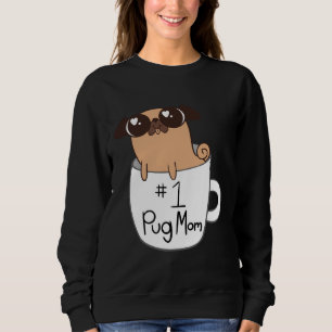 Moletom T-Shirt Clássico 1 Pug Mãe 692